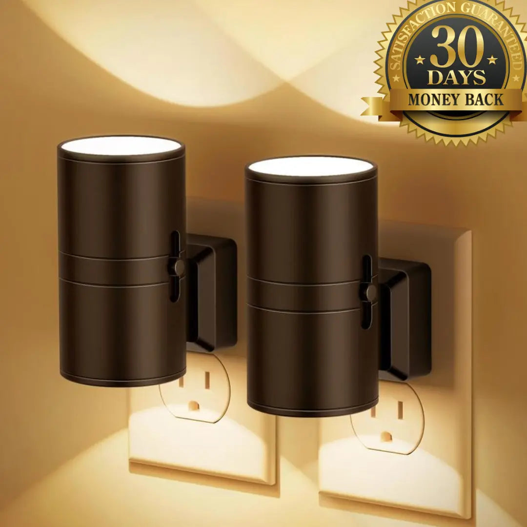 Fortixy GlowSense™ Light Modern Motion Sensor Night Light, 1 Pack, Plug, Warm White, 3000K, Adjustable Brightness 0-100lm, Dimmable, Indoor for Hallway, Bedroom, Stairs