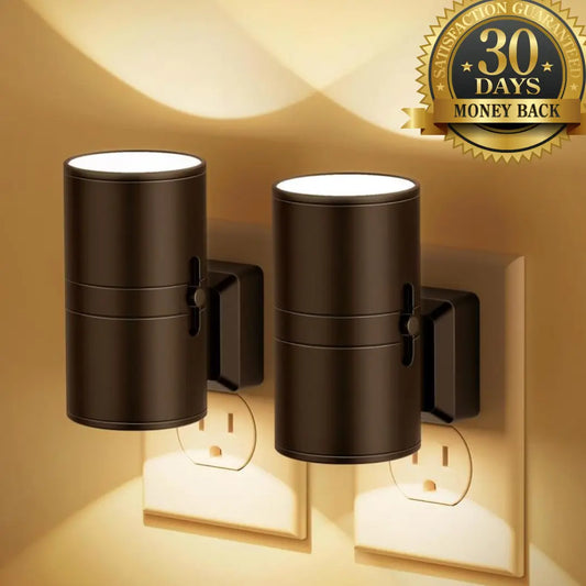 Fortixy GlowSense™ Light Modern Motion Sensor Night Light, 1 Pack, Plug, Warm White, 3000K, Adjustable Brightness 0-100lm, Dimmable, Indoor for Hallway, Bedroom, Stairs
