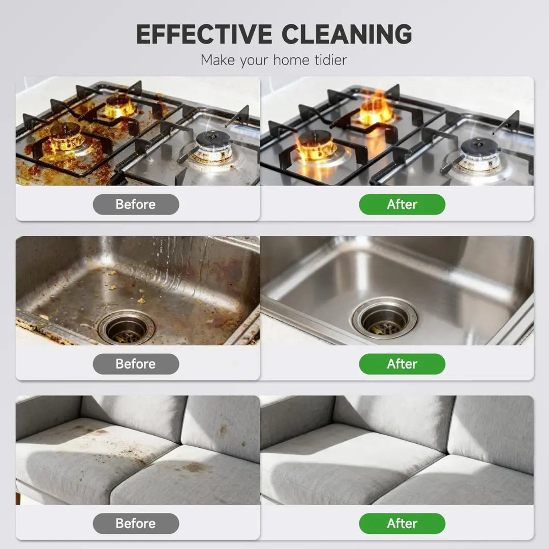 Fortixy Steam Cleaner, Handheld Steam Cleaning 2500W with 6 Speeds 4 Brush Heads, 3.5 Bar, 1200 ML Water Tank, for Cleaning Kitchen, B Year, Furniture, Car